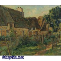 Tranh sơn dầu những ngôi nhà cổ xưa